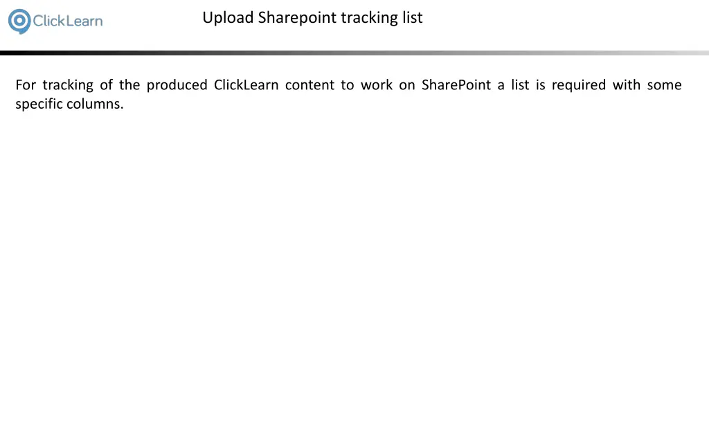 upload sharepoint tracking list