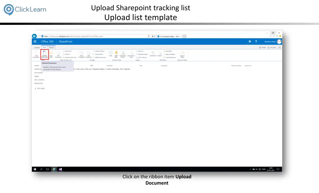 upload sharepoint tracking list upload list 4