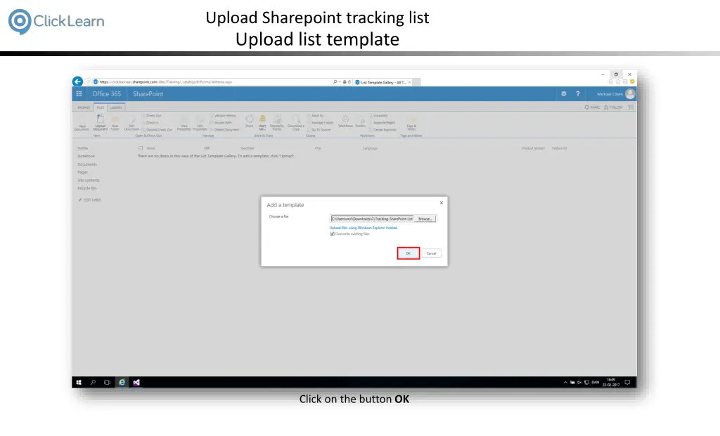upload sharepoint tracking list upload list 8