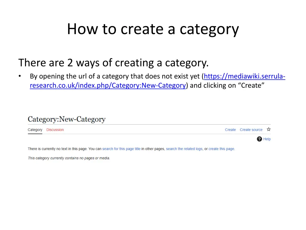 how to create a category