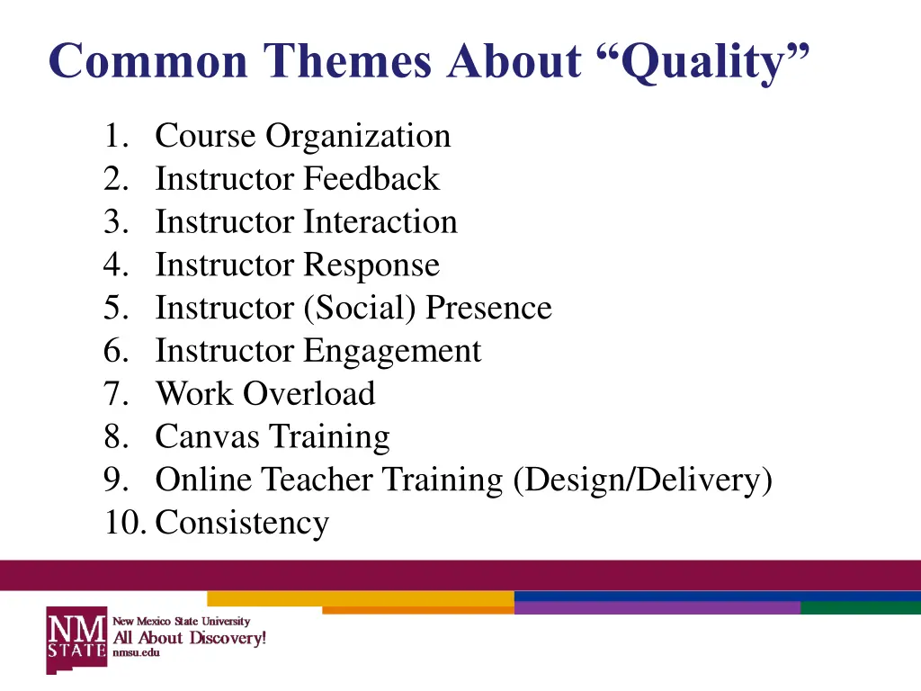 common themes about quality