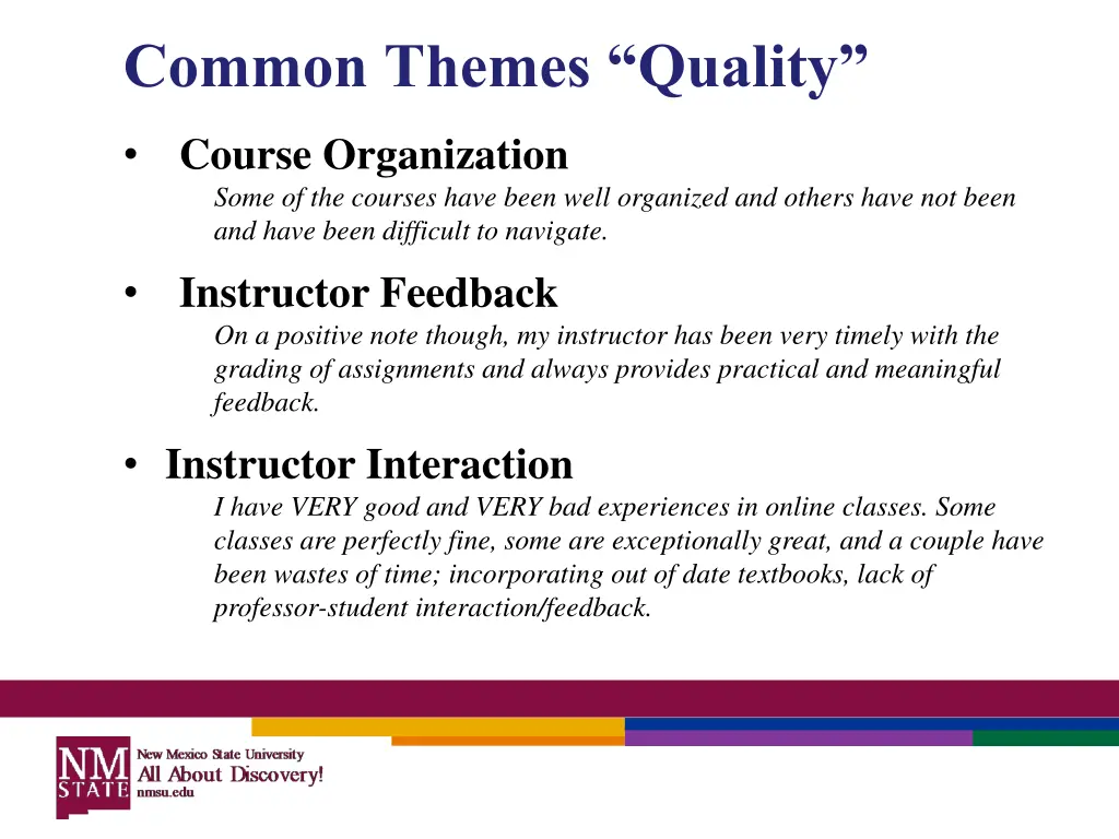 common themes quality