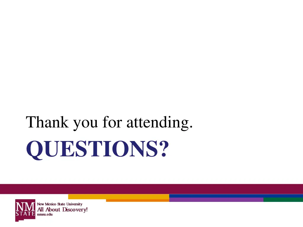 thank you for attending