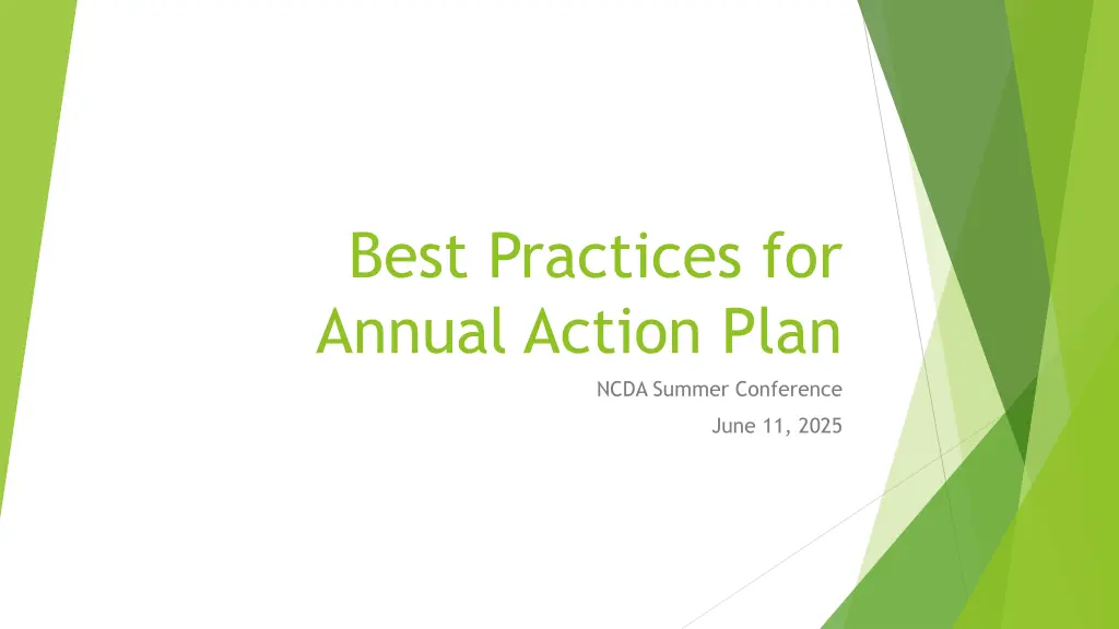 best practices for annual action plan