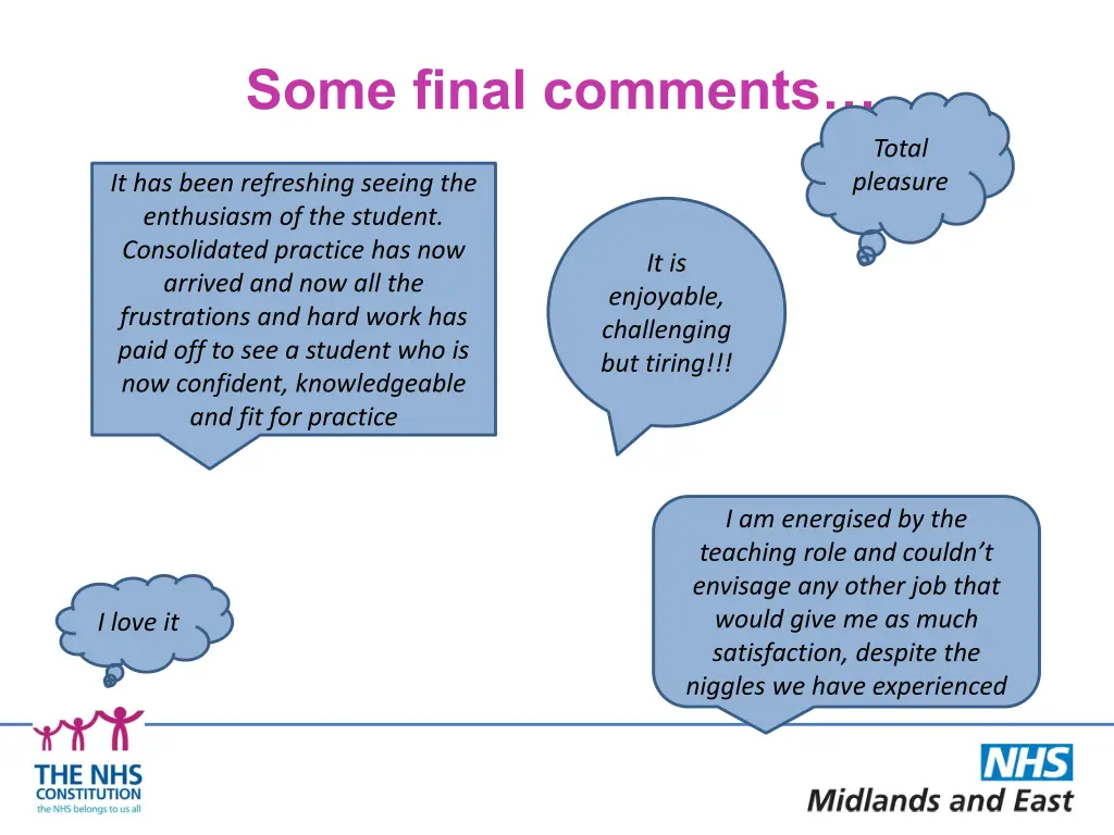 some final comments