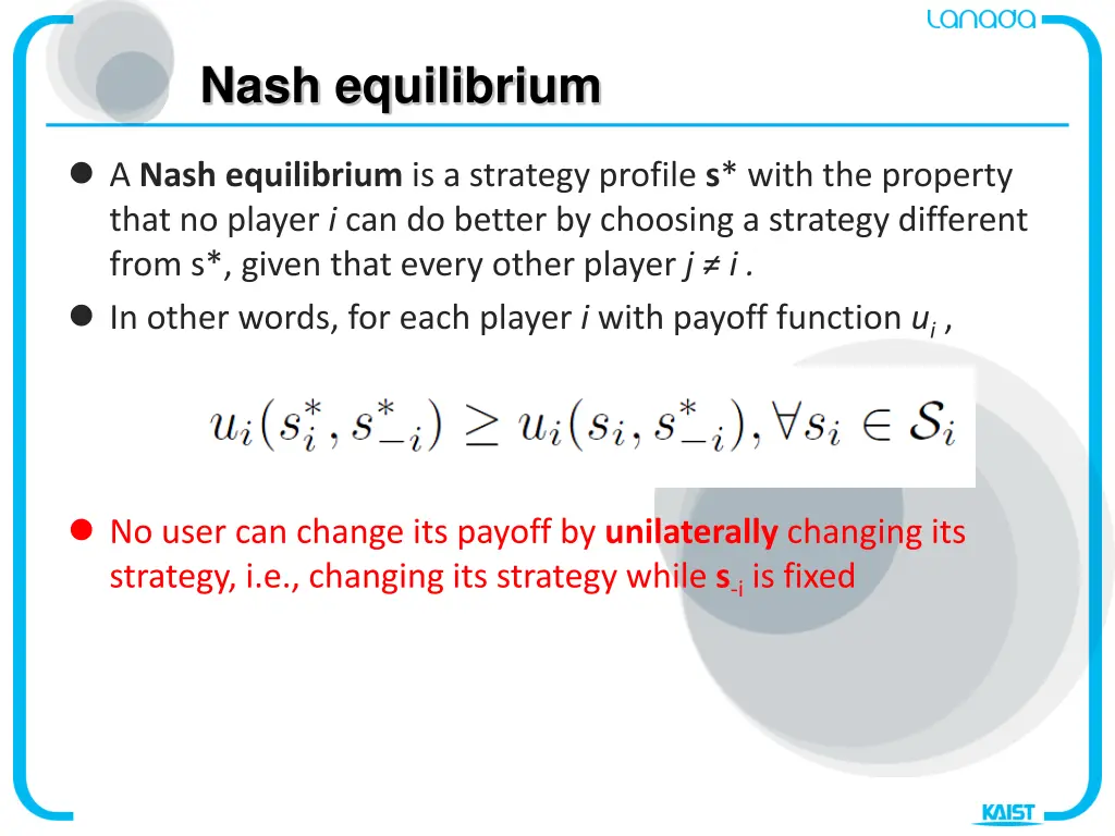 nash equilibrium