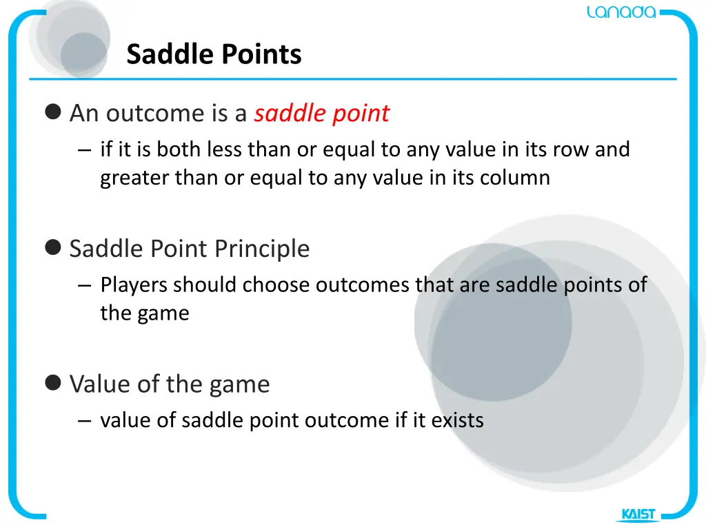 saddle points