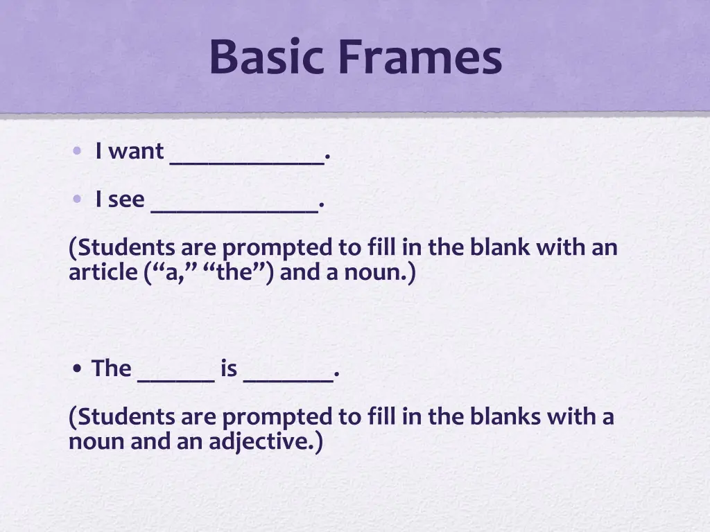 basic frames