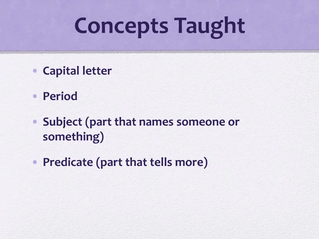 concepts taught 1