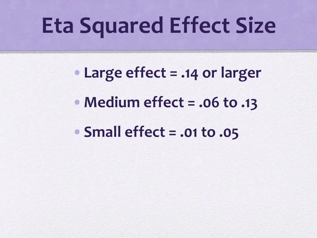eta squared effect size