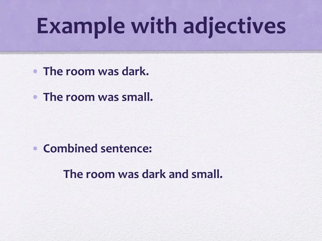 example with adjectives