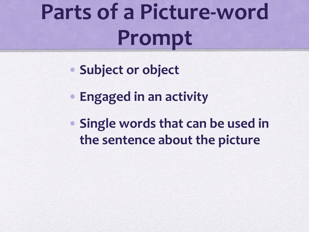 parts of a picture word prompt
