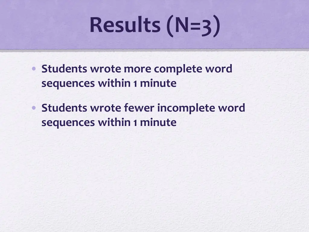 results n 3 1