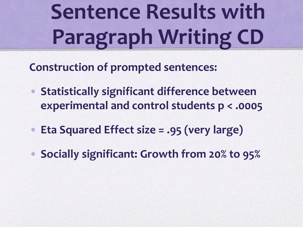 sentence results with paragraph writing cd
