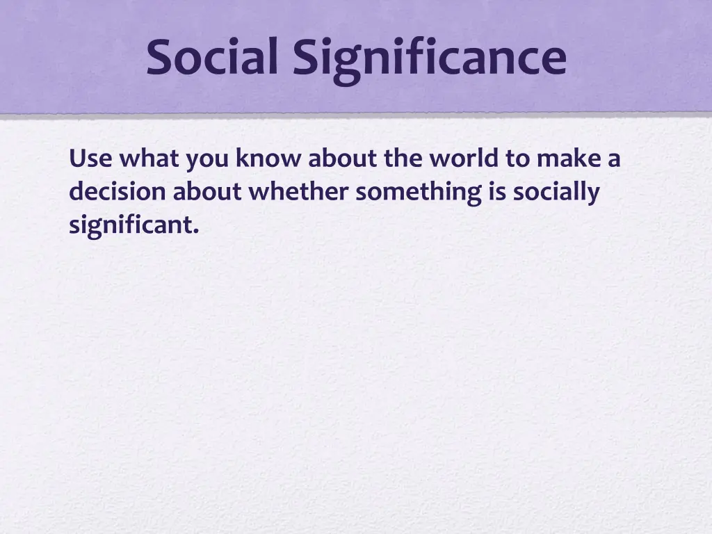 social significance