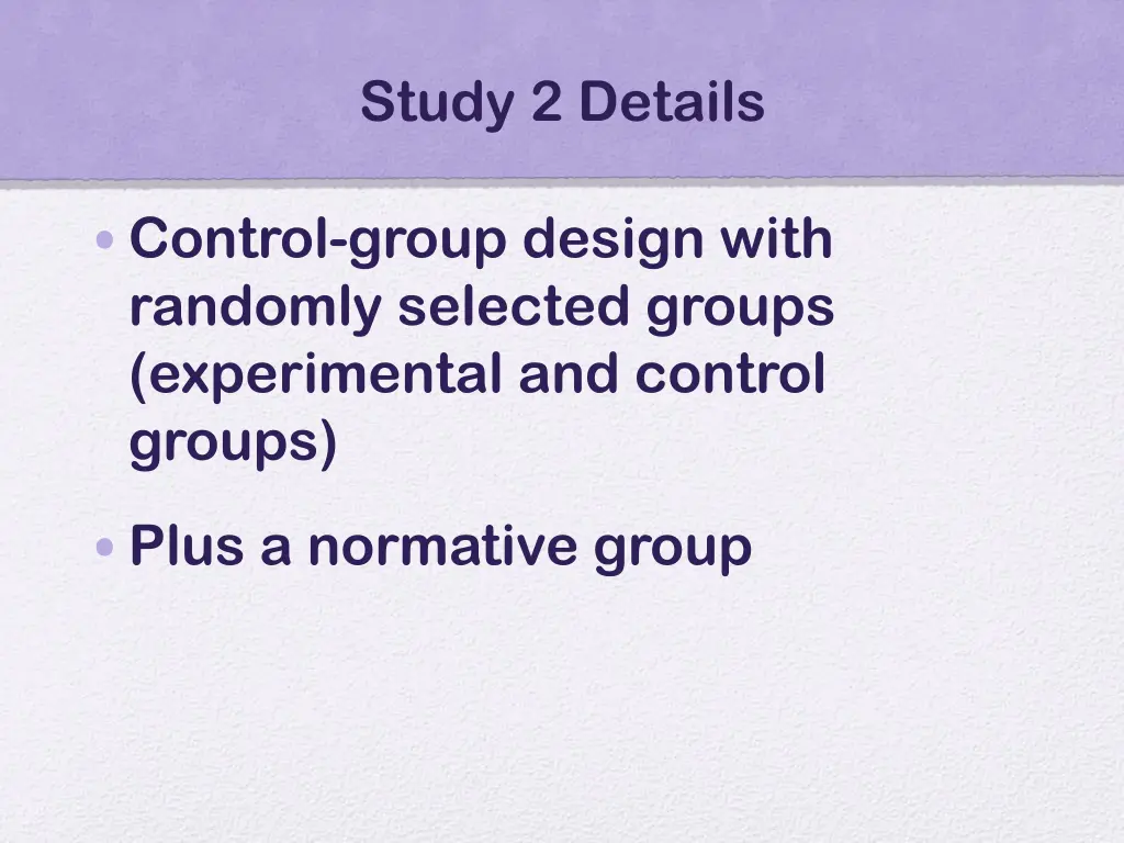 study 2 details