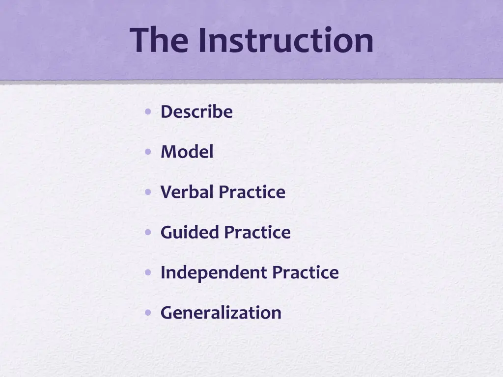 the instruction 1