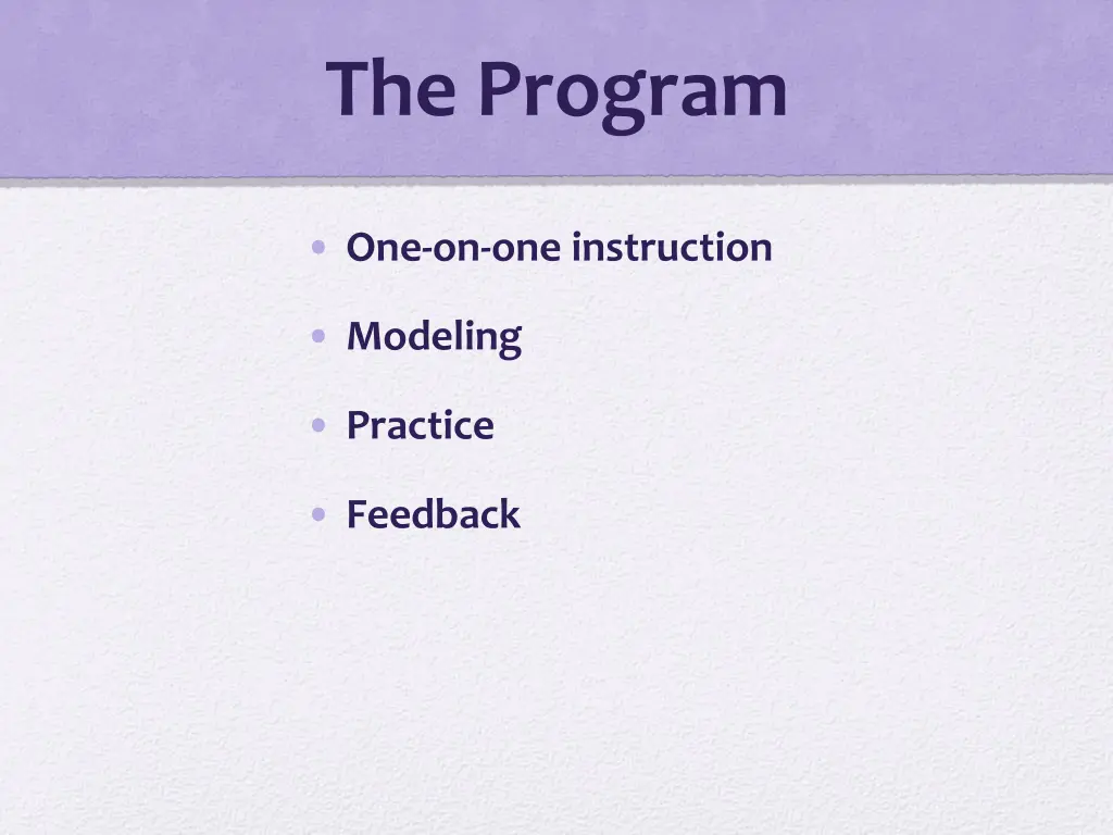 the program