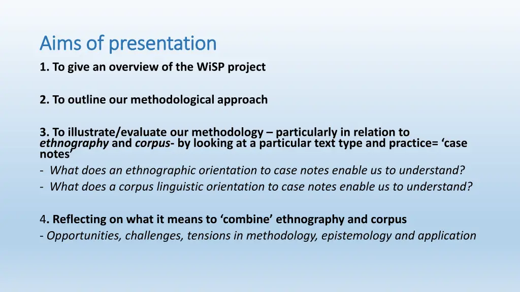 aims of presentation aims of presentation