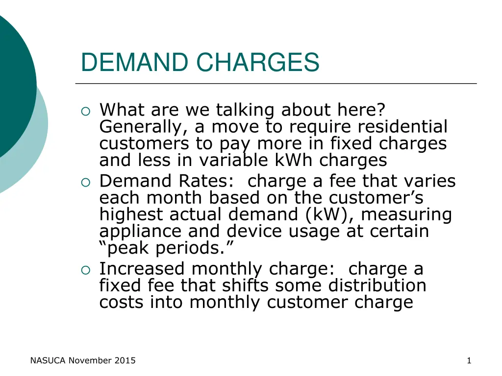 demand charges