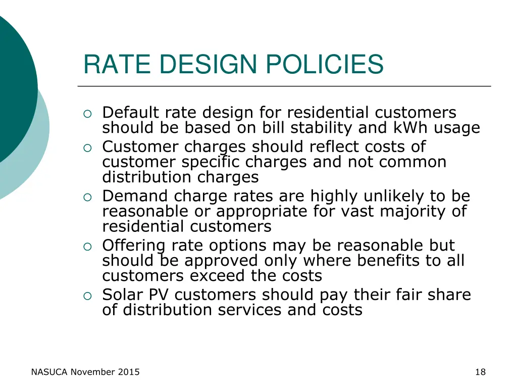 rate design policies