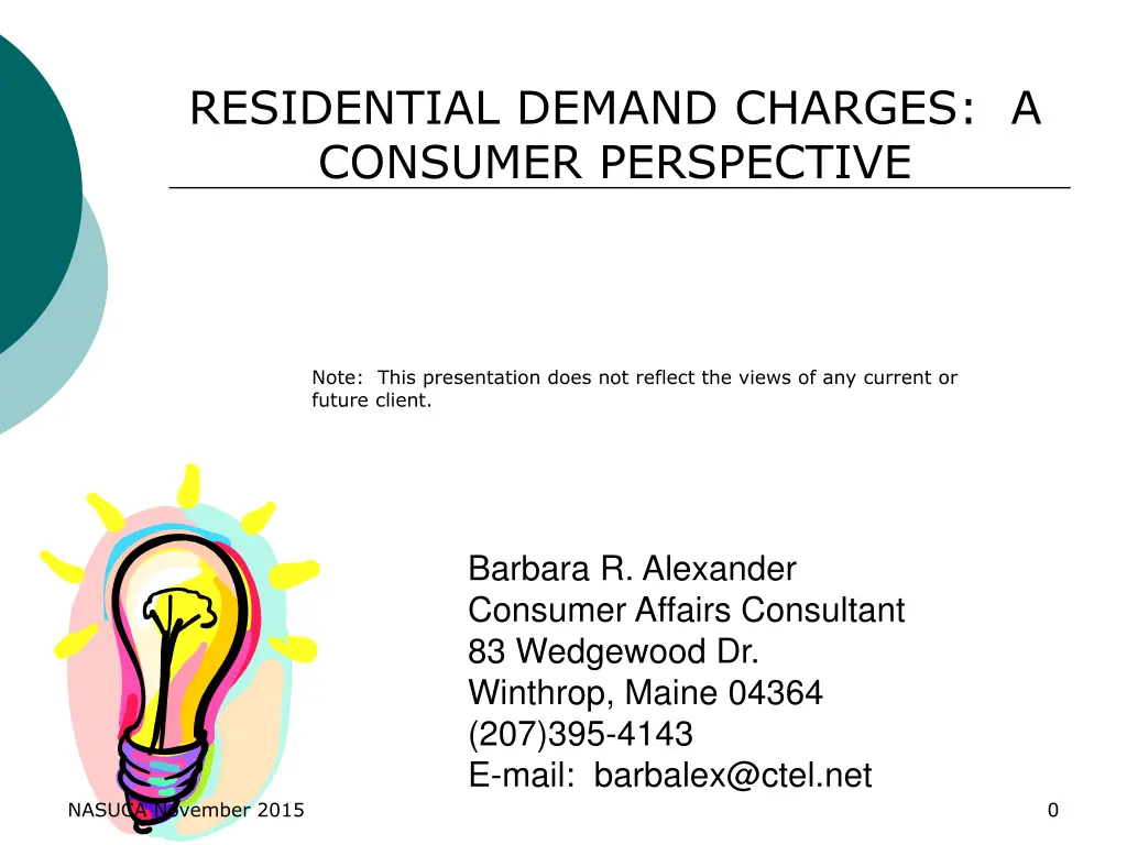 residential demand charges a consumer perspective