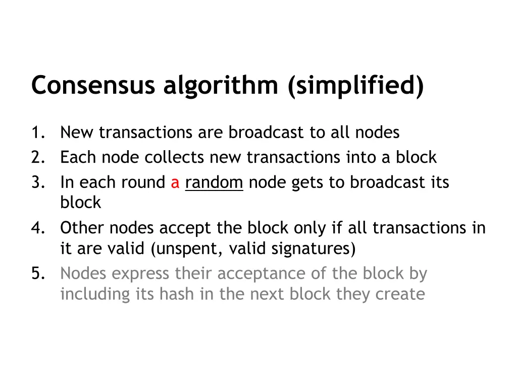 consensus algorithm simplified