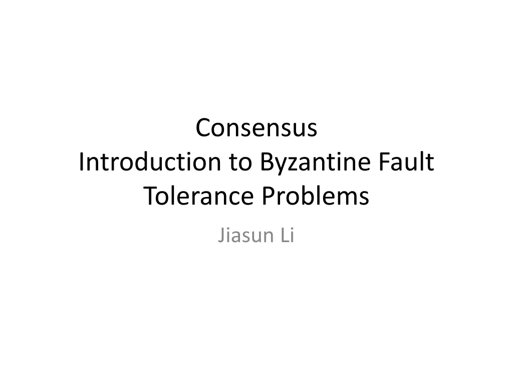consensus