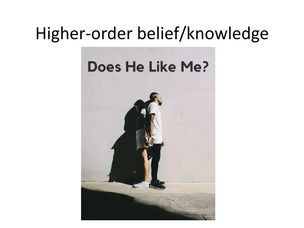 higher order belief knowledge 1