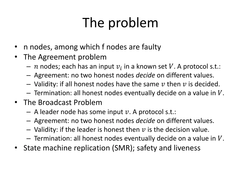 the problem