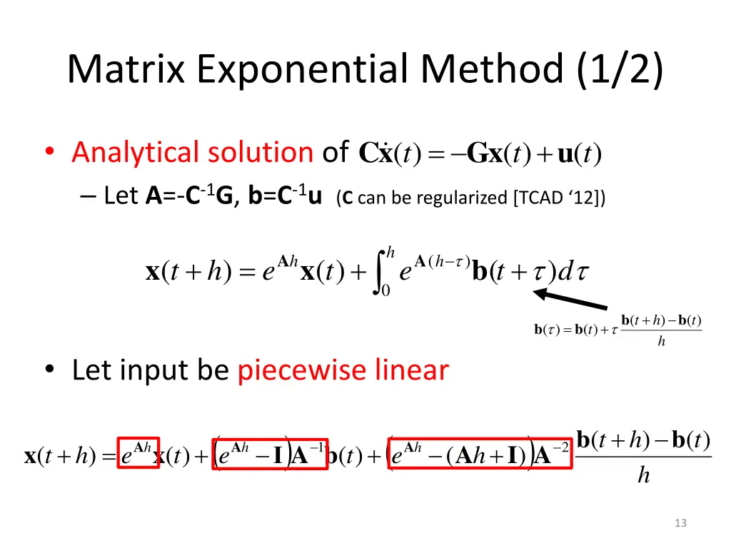 matrix exponential method 1 2