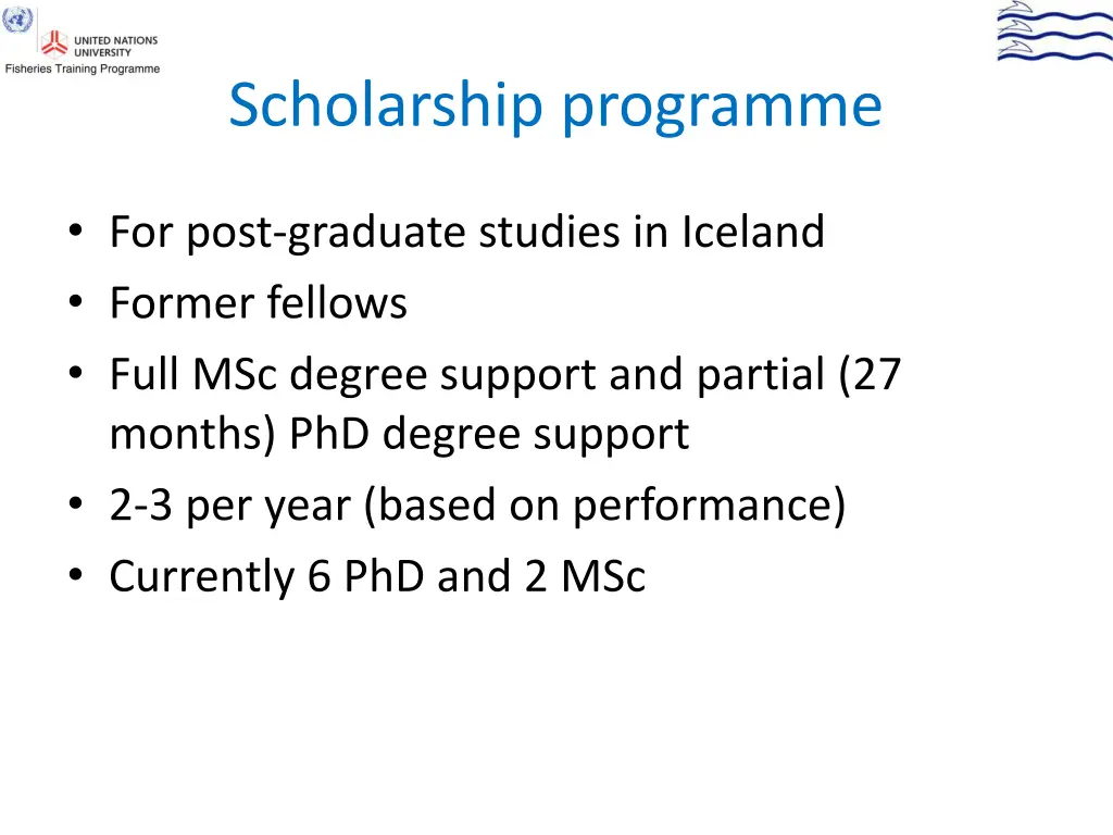 scholarship programme