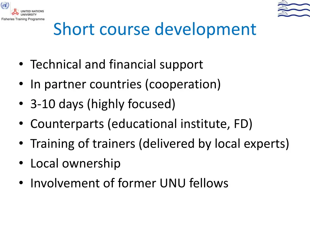 short course development