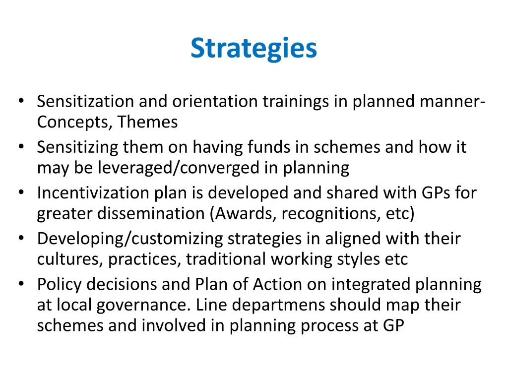 strategies