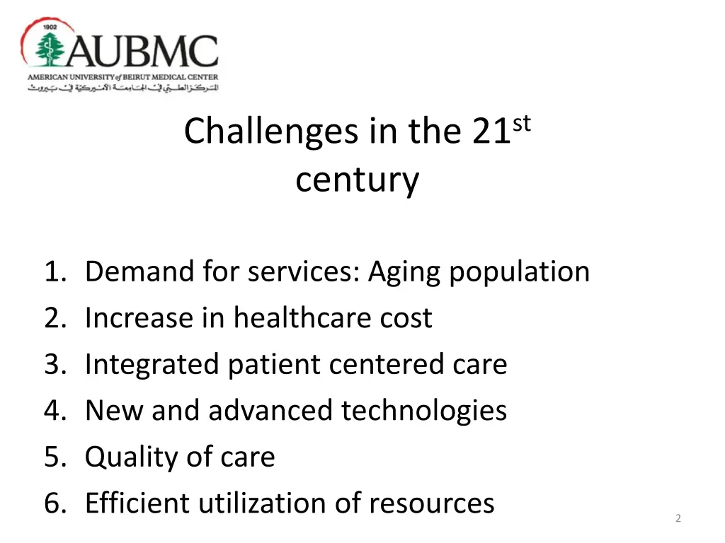 challenges in the 21 st century