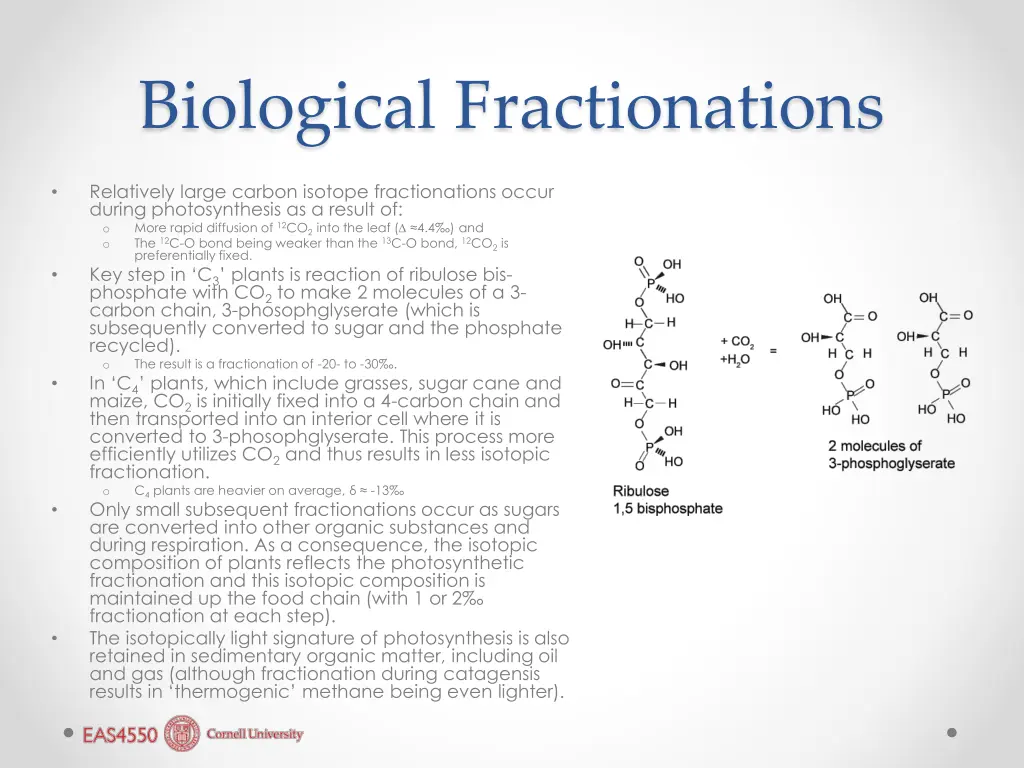 biological fractionations