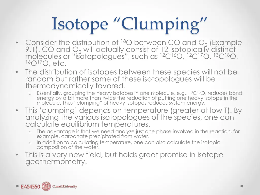 isotope clumping consider the distribution