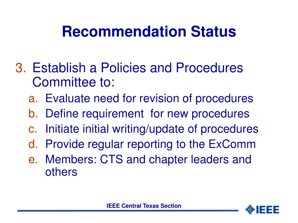 recommendation status 4