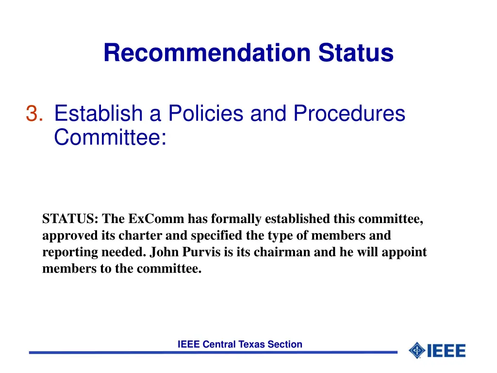 recommendation status 5