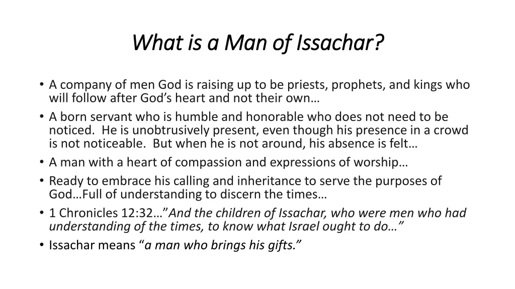 what is a man of issachar what