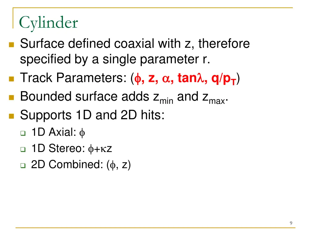 cylinder surface defined coaxial with z therefore