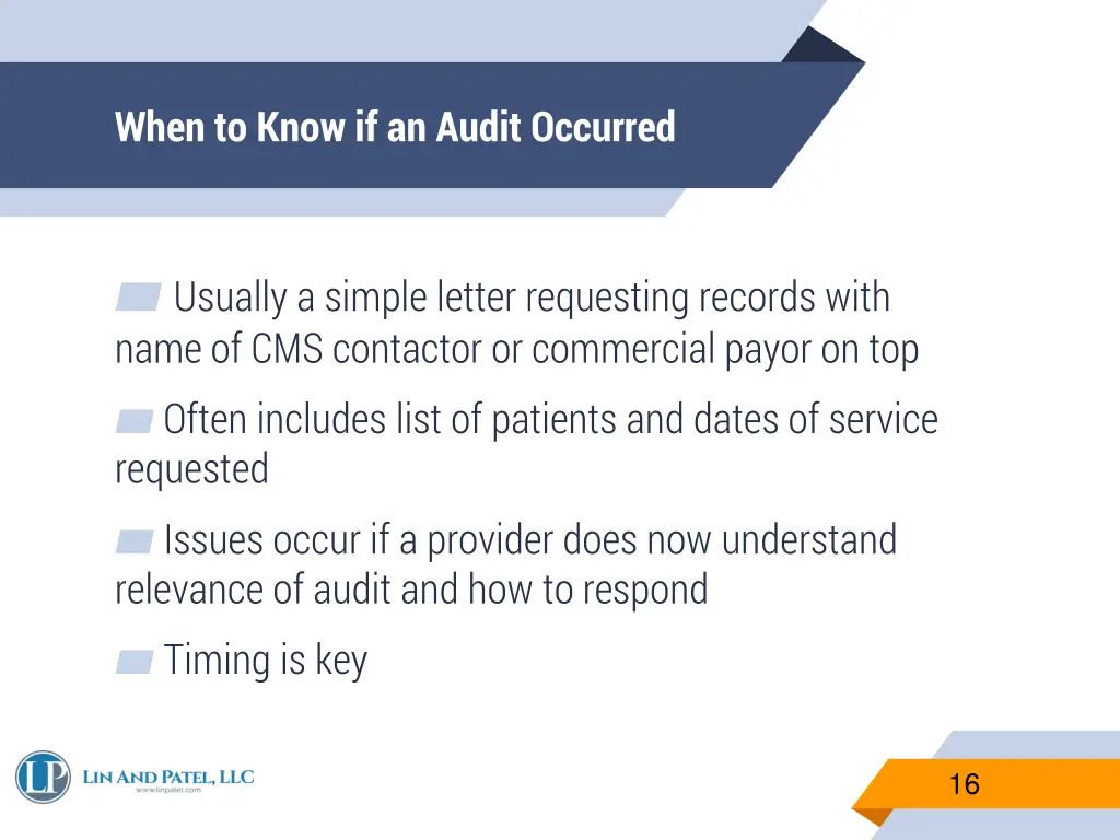 when to know if an audit occurred
