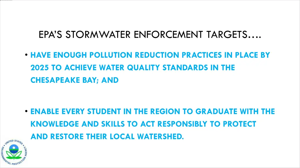epa s stormwater enforcement targets