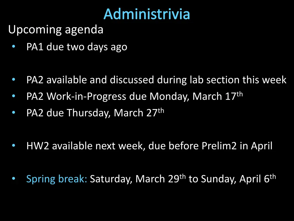 administrivia