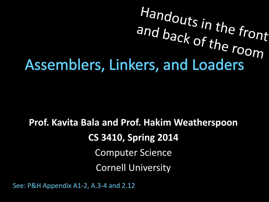 assemblers linkers and loaders