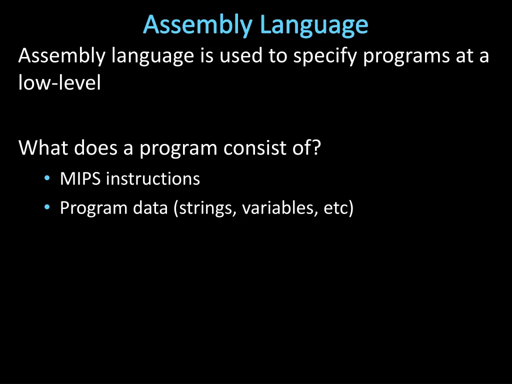 assembly language 1