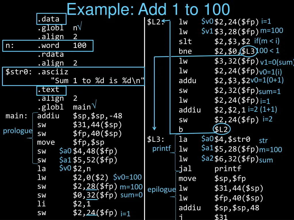example add 1 to 100 3