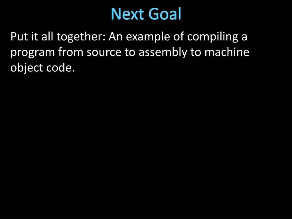 next goal 2