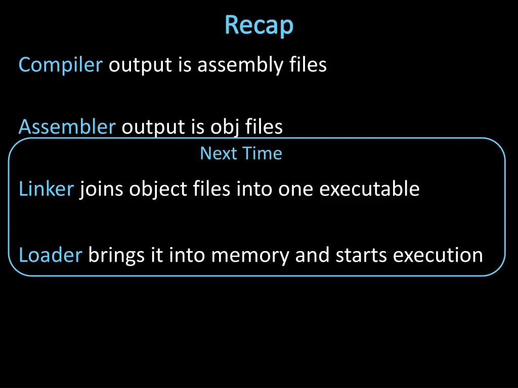 recap