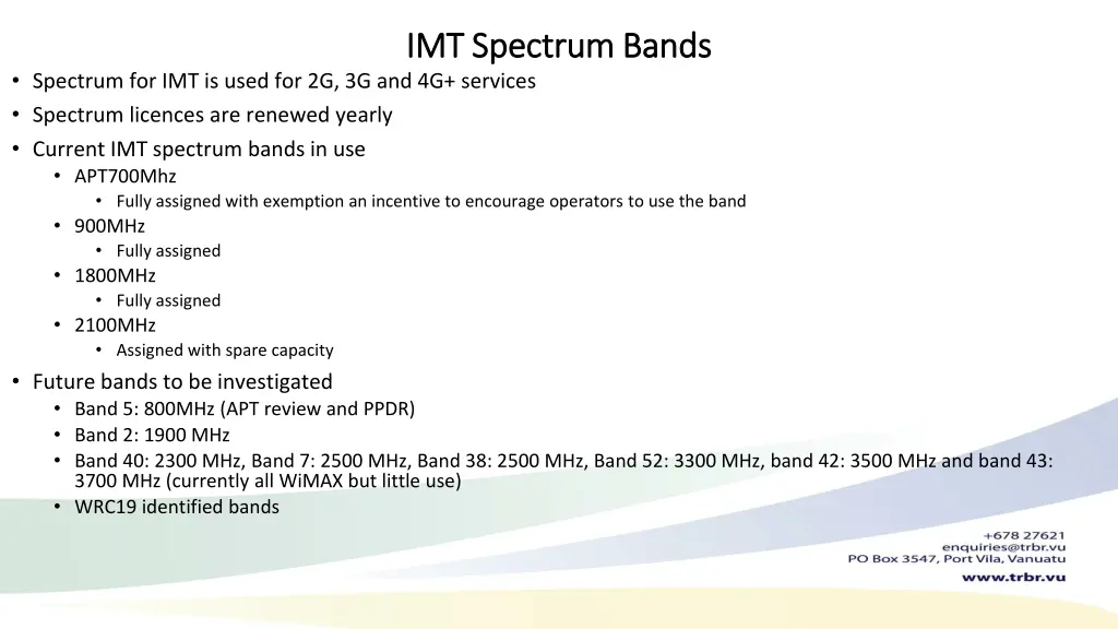 imt spectrum bands imt spectrum bands